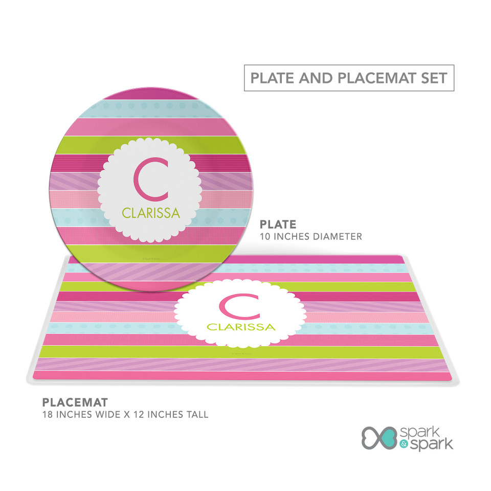 Pastel Stripes Kids Plates