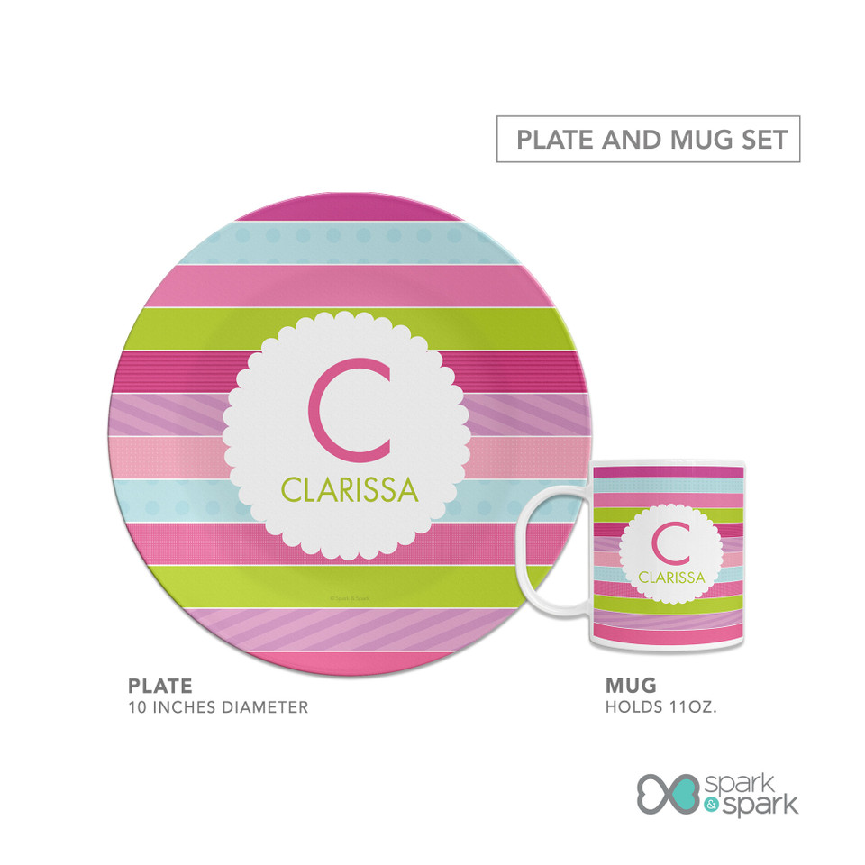 Pastel Stripes Kids Plates