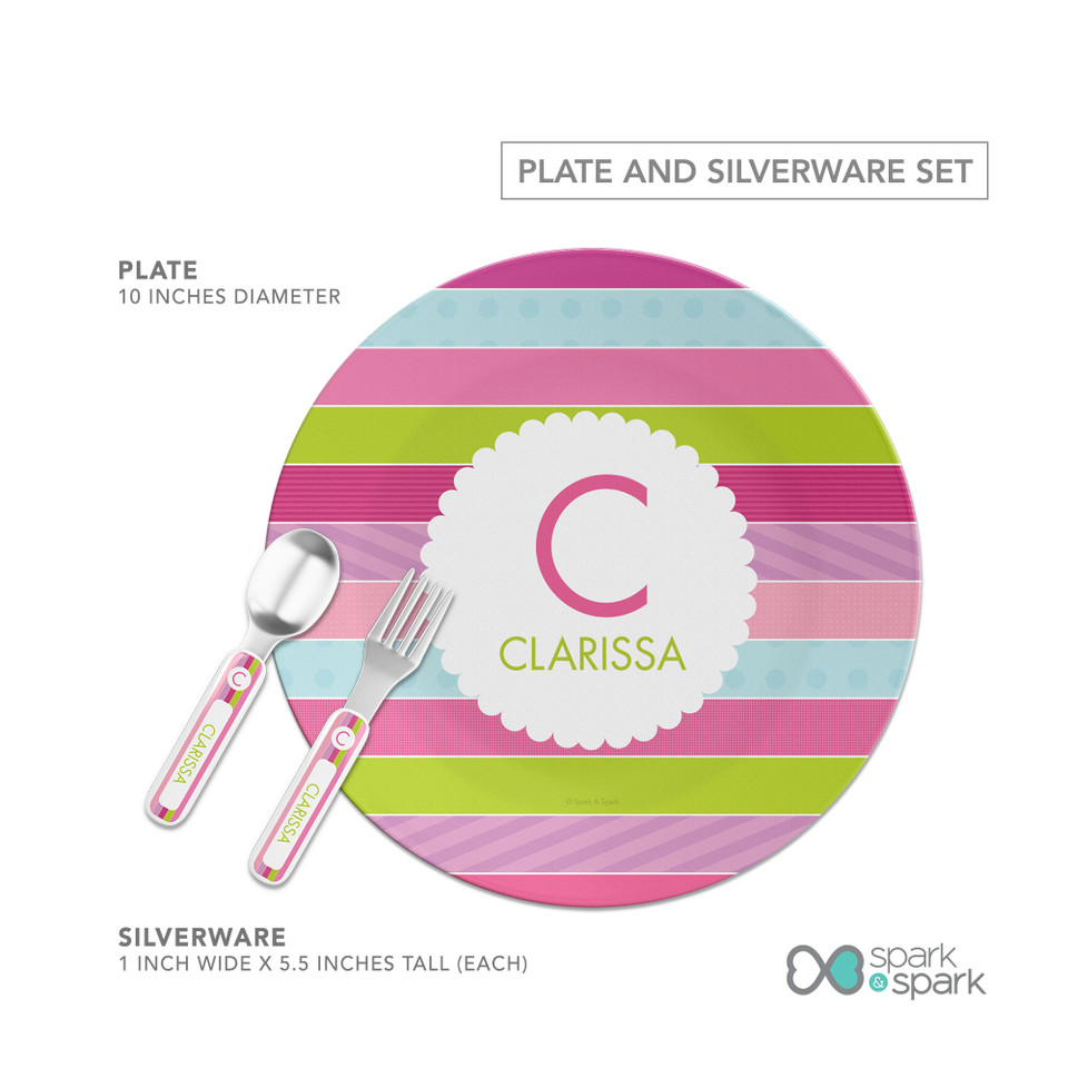 Pastel Stripes Kids Plates