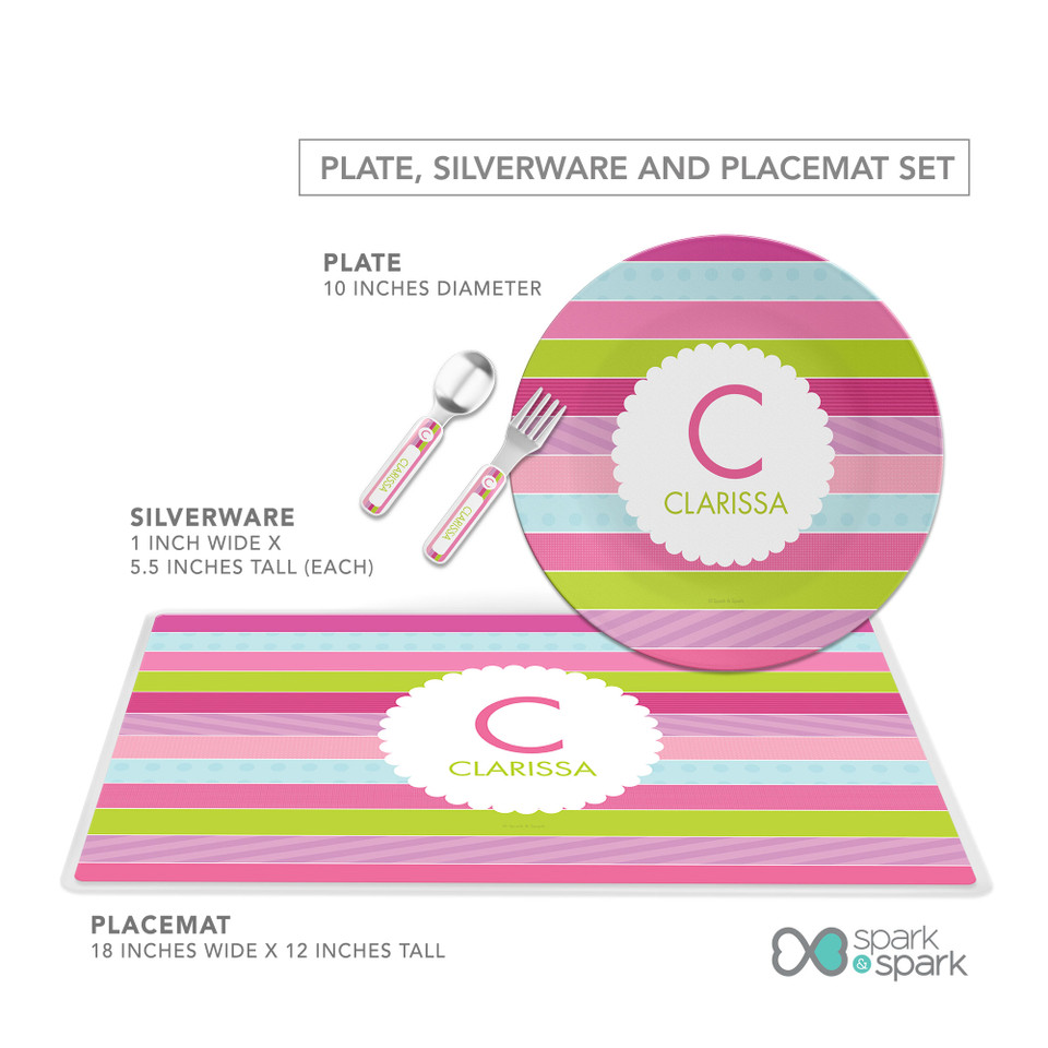 Pastel Stripes Kids Plates