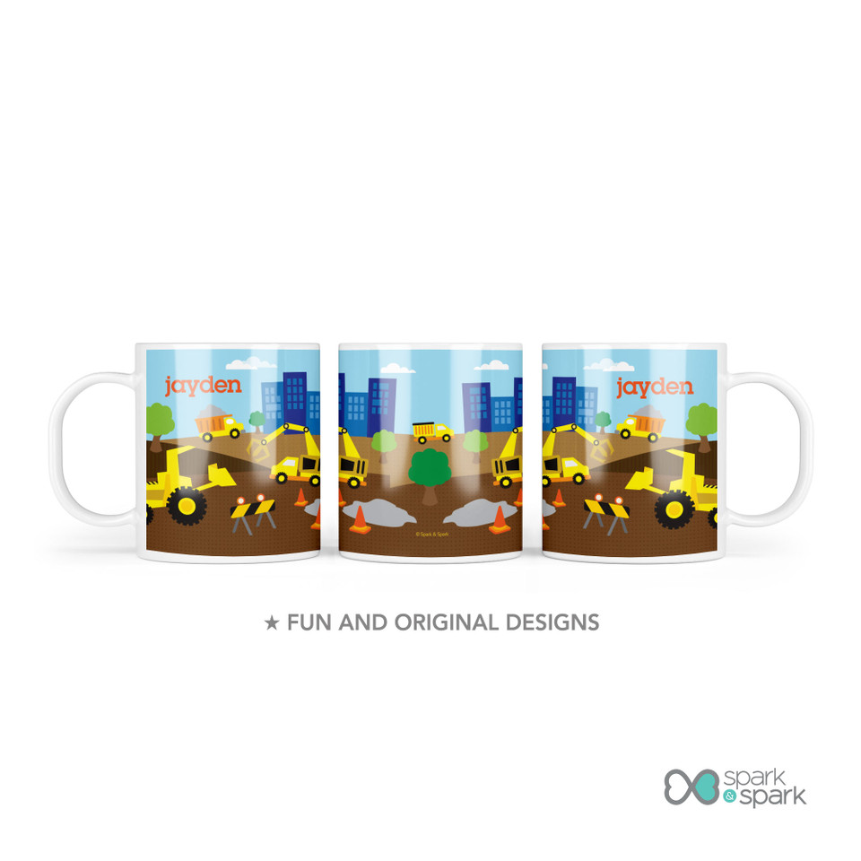 Construction Site Kids Plates