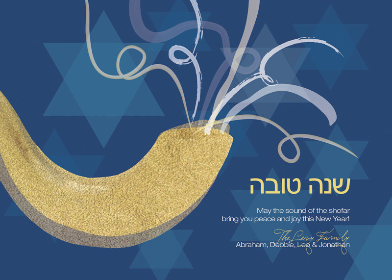 Shofar Sounds Jewish New Year Card