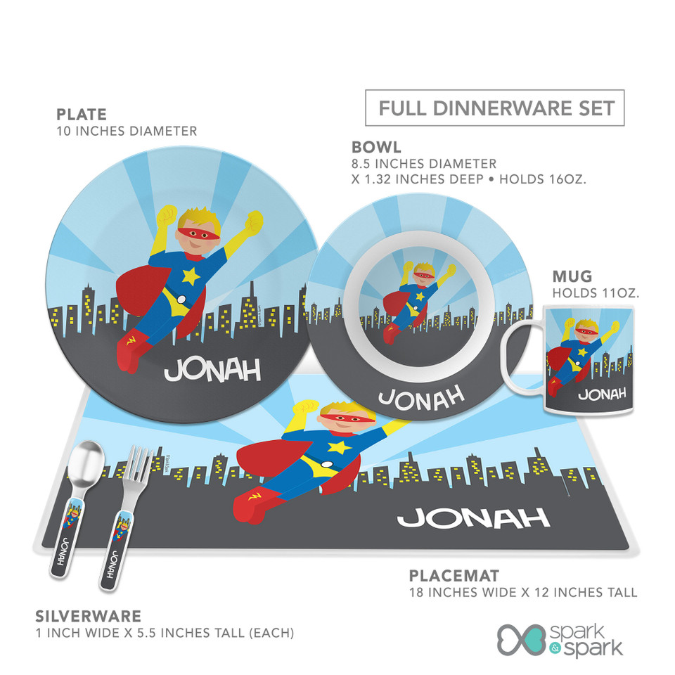 A Cool Superhero Kids Plates