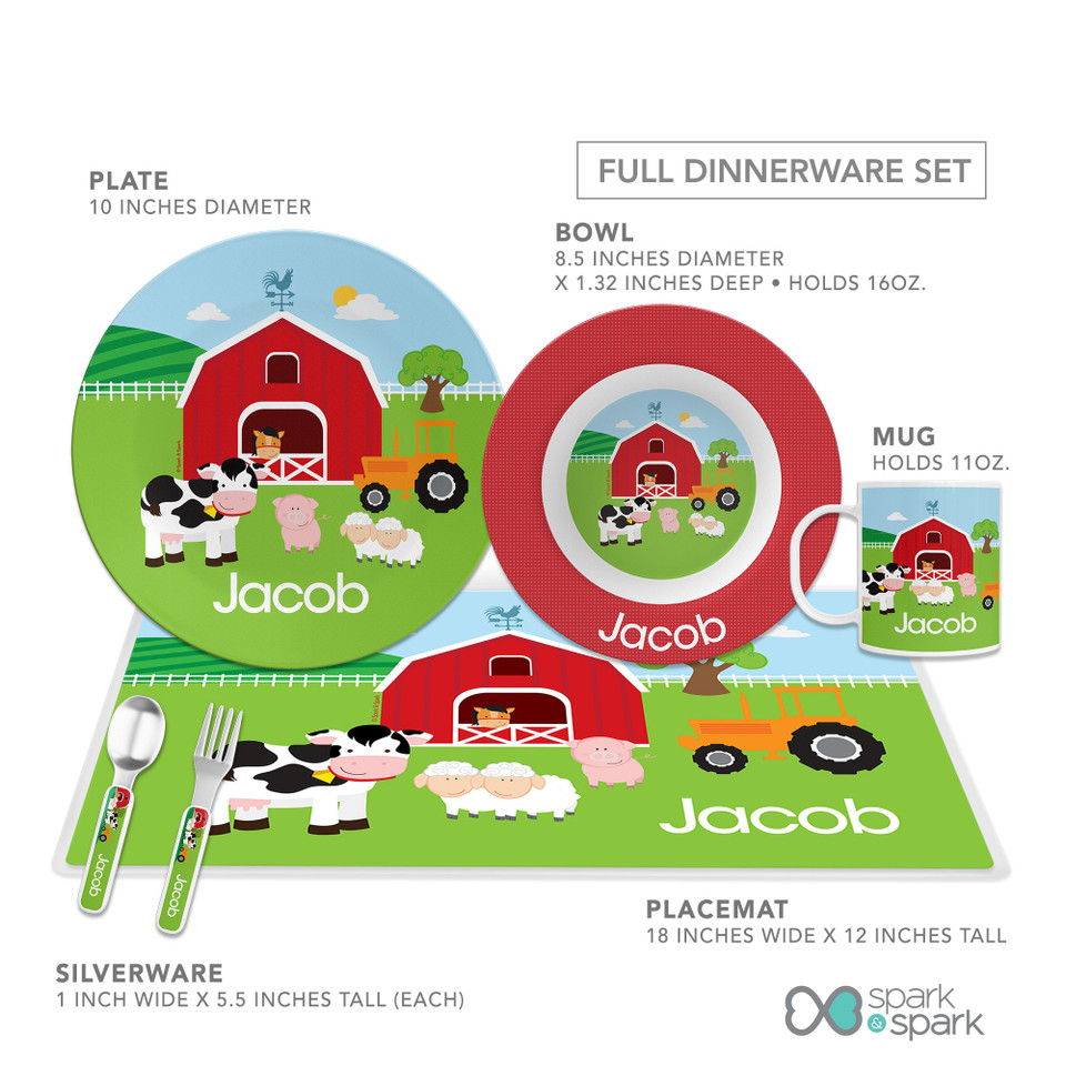 A Day In The Farm Kids Plates