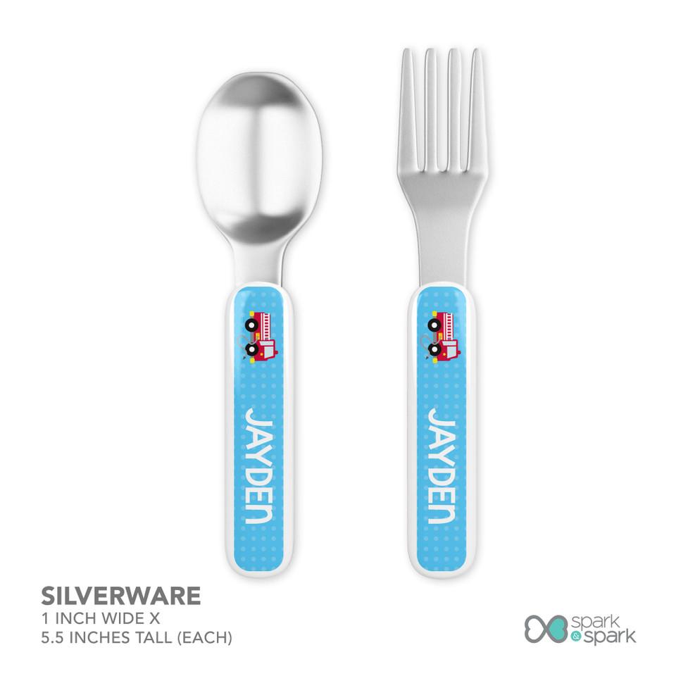 Cool Fire Truck Kids Plate