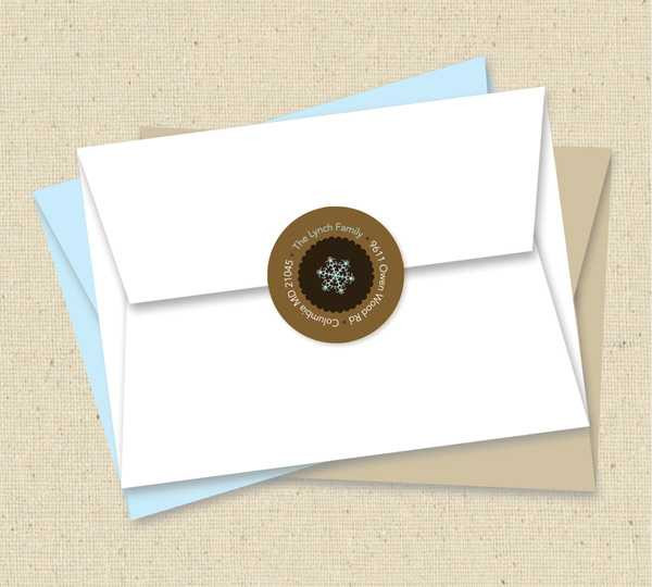 Ribbon & Flakes Christmas Address Labels