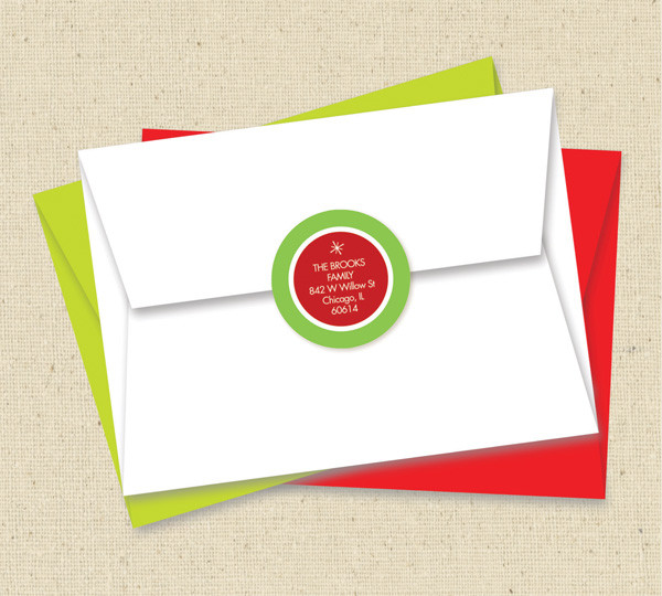 Hohoho Santa Red Christmas Address Labels