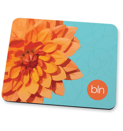 Floral aqua mood Mouse Pad