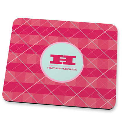 pink criss cross Mouse Pad