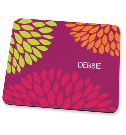 Magenta pom pom flowers Mouse Pad