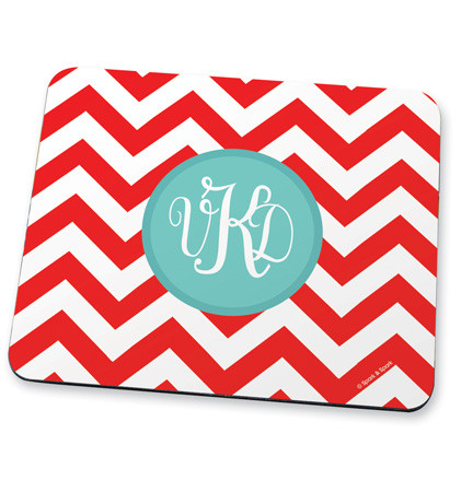 Classic red chevron Mouse Pad