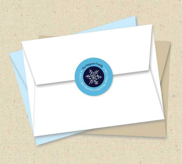 Floating Snowflakes Christmas Address Labels