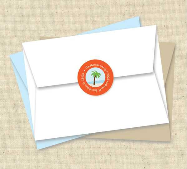Tropical Wishes Christmas Address Labels
