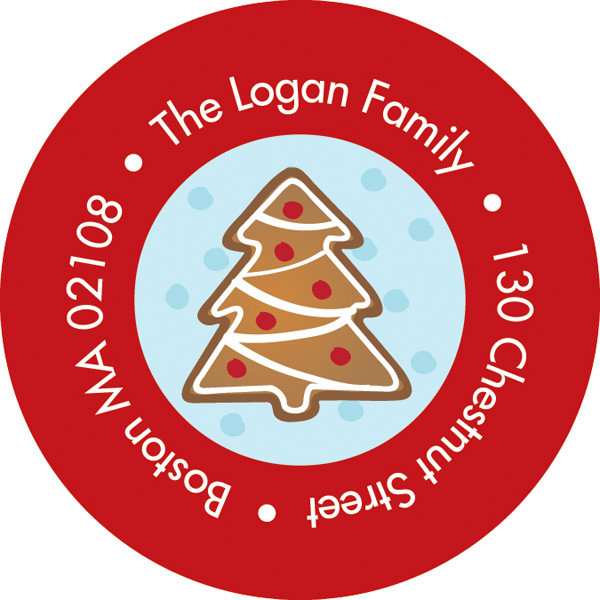 Yummy Xmas Cookies Christmas Address Labels