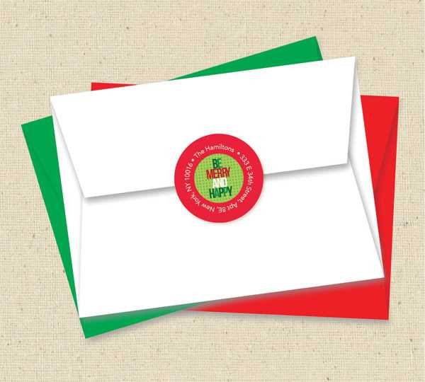 Be Merry And Happy Christmas Address Labels