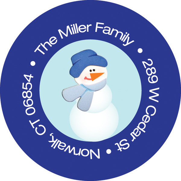 Snowman In The Snow Christmas Address Labels