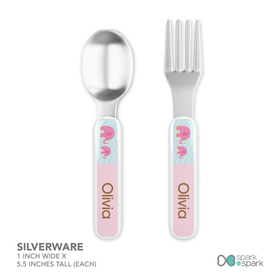 Sweet Pink Elephant Kids Plates