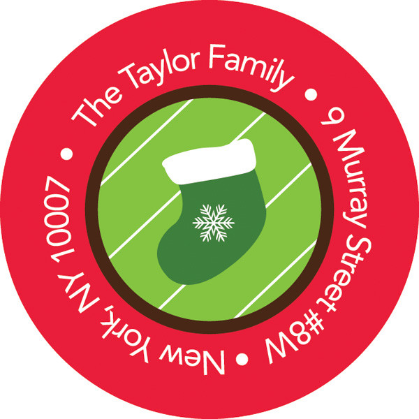 Merry Stockings Christmas Address Labels