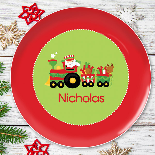 My Cute Xmas Train Kids Plate