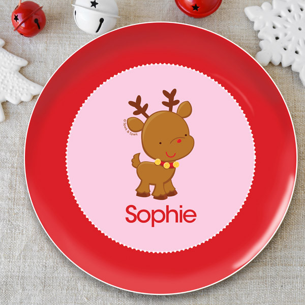 Sweet Baby Pink Deer Kids Plate