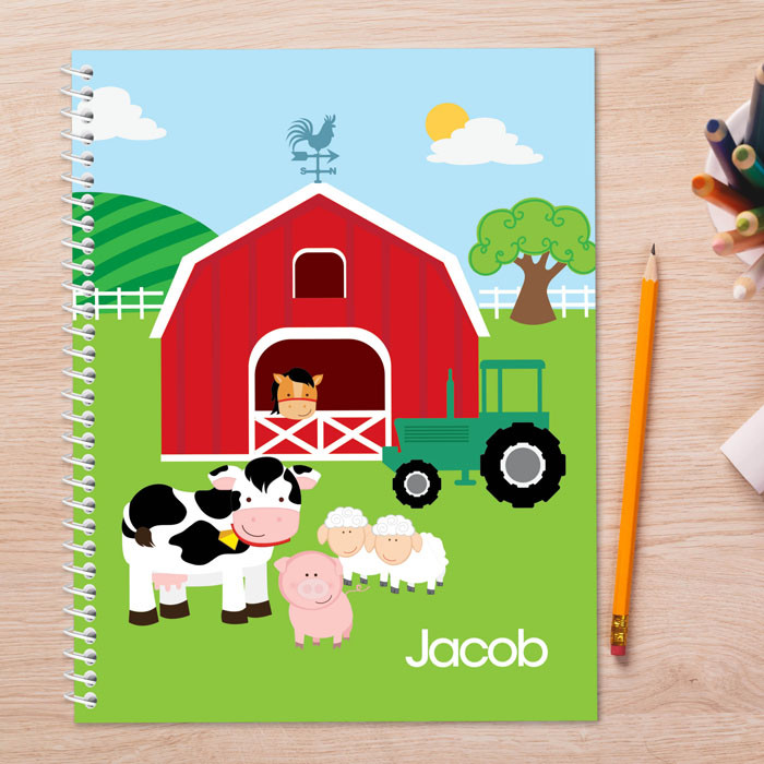 A Day in the Farm Kids Notebook