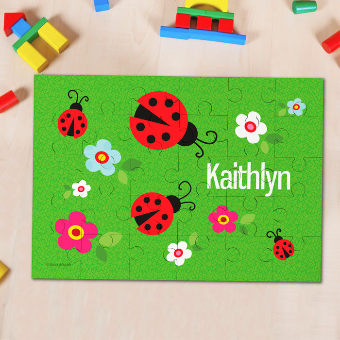 Curious Lady Bug Personalized Name Puzzle By Spark & Spark