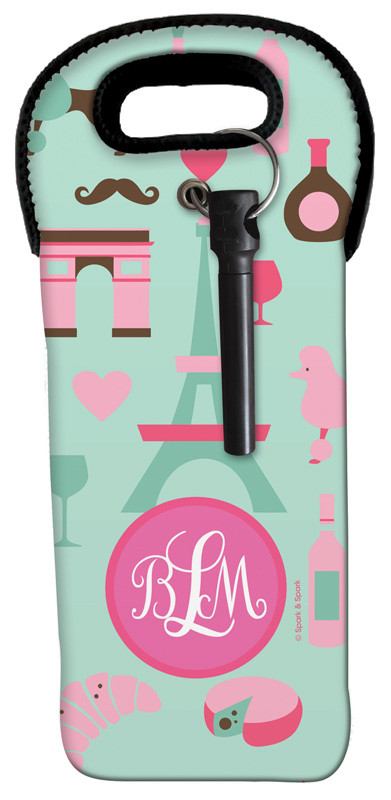 Love for Paris Personalized Wine Tote