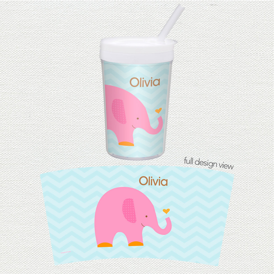 Sweet Pink Elephant Toddler Cup