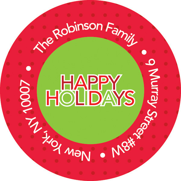 Colorful Blocks Christmas Address Labels