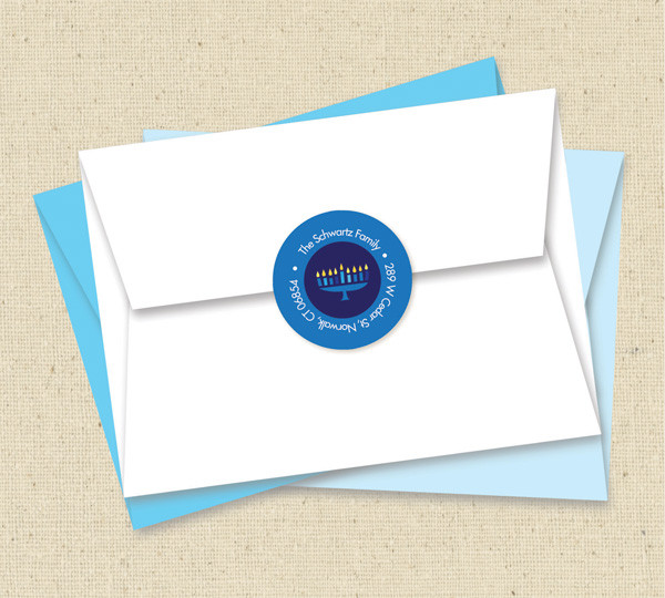 Menorah Address Label