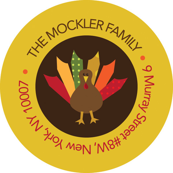 Turkeys And Turkeys Family Address Labels