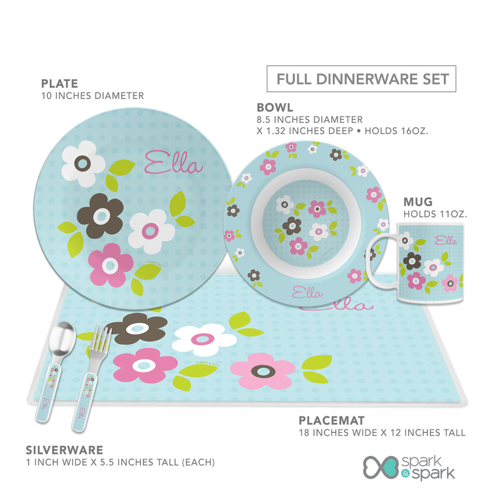 Preppy Flowers Blue Bowl