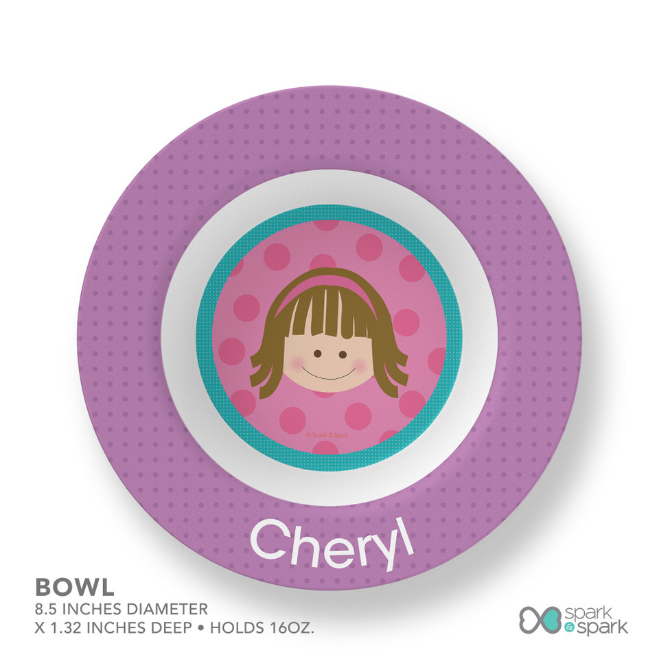 Just Like Me Girl Pink Kids Bowl