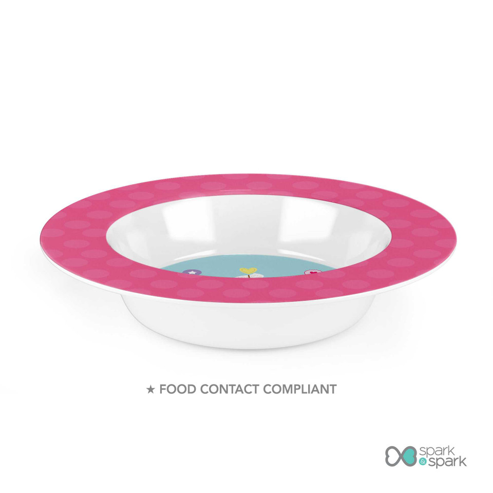 Three Sweet Cupcakes Girl Kids Bowl