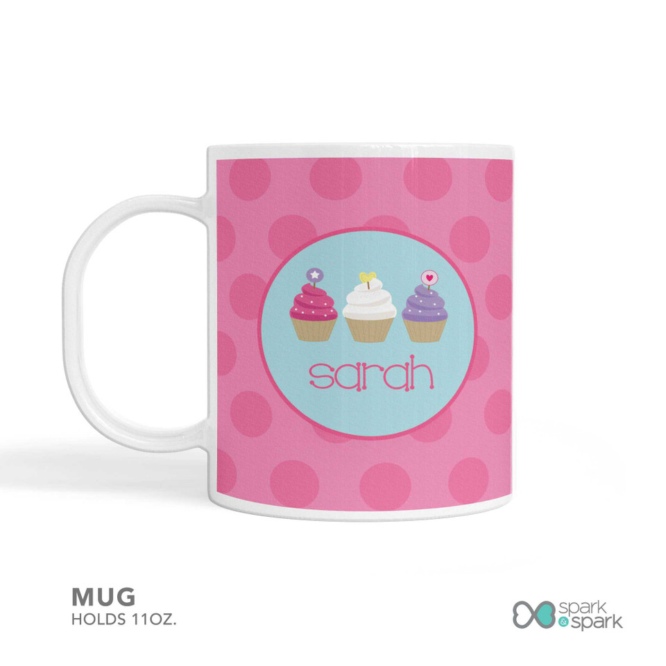 Three Sweet Cupcakes Girl Kids Bowl