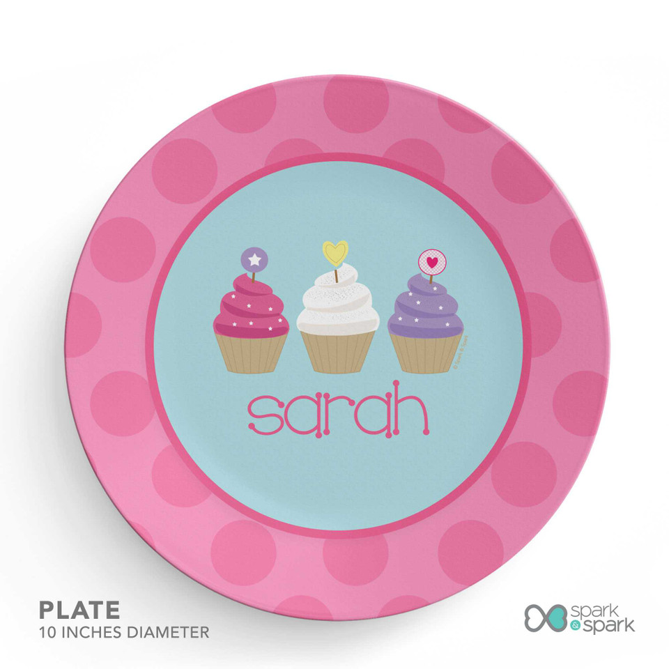 Three Sweet Cupcakes Girl Kids Bowl