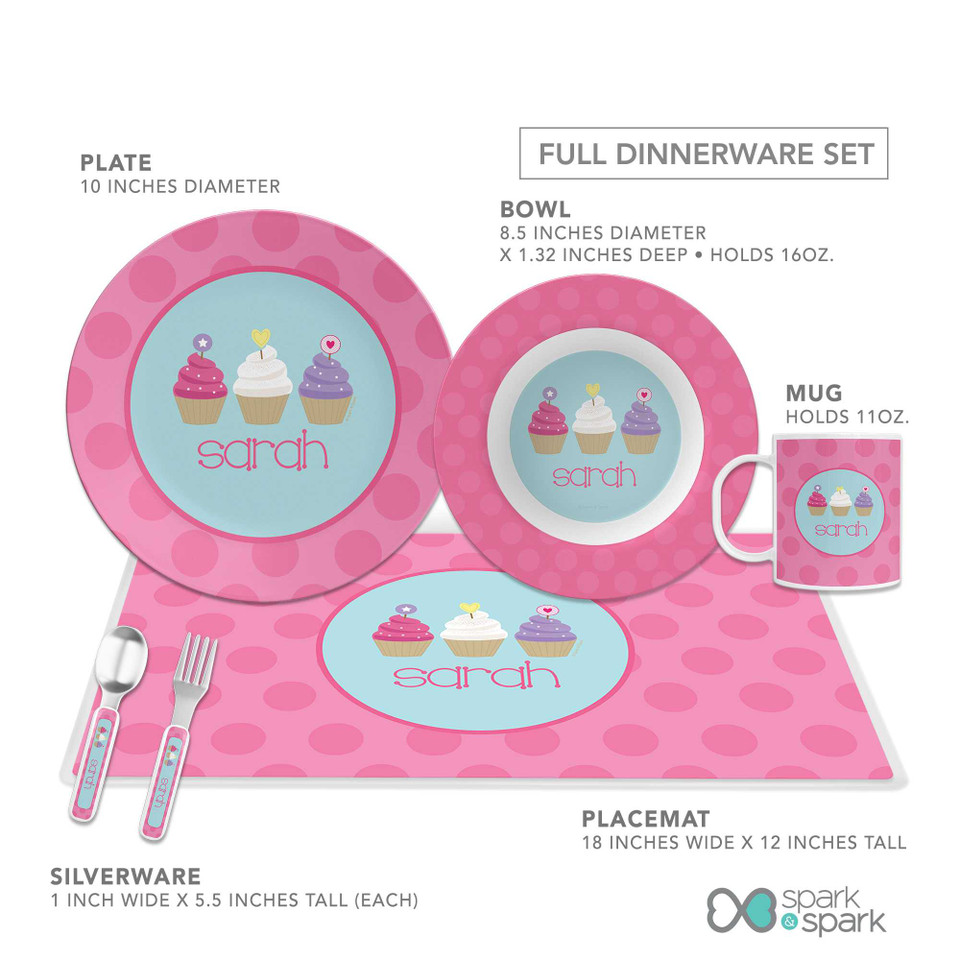 Three Sweet Cupcakes Girl Kids Bowl