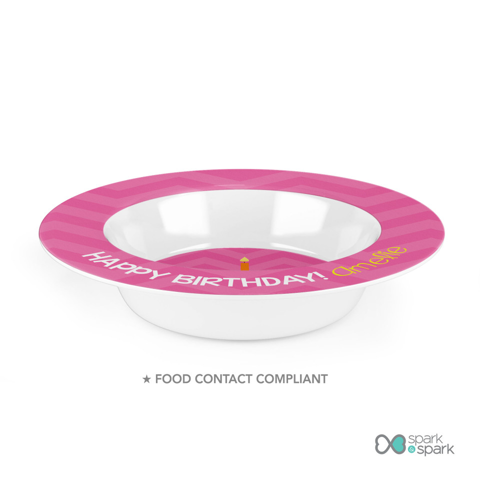 Happy Bday Girl Kids Bowl