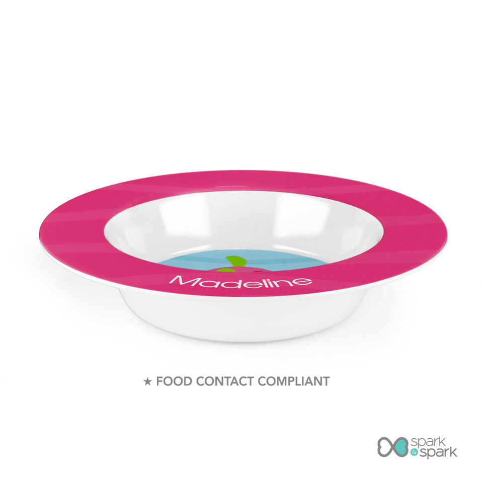 Swimming Pink Turtle Kids Bowl