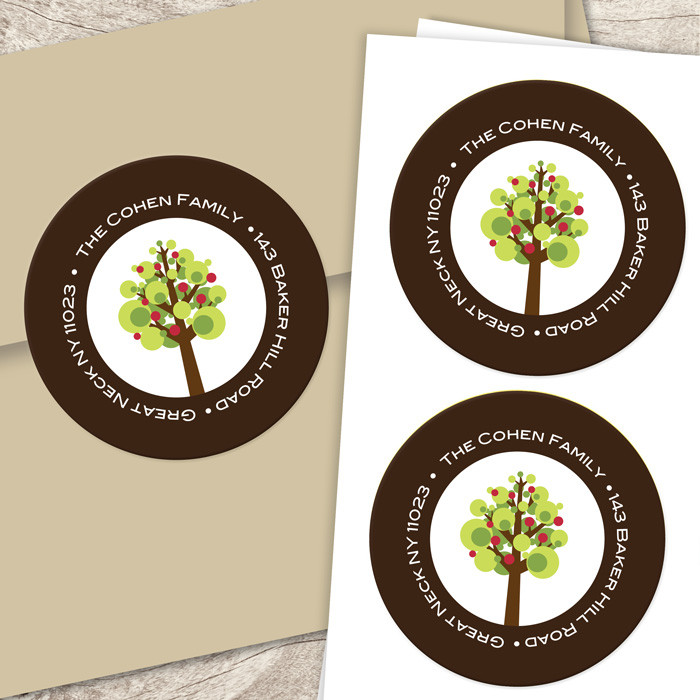 Cute apple tree label