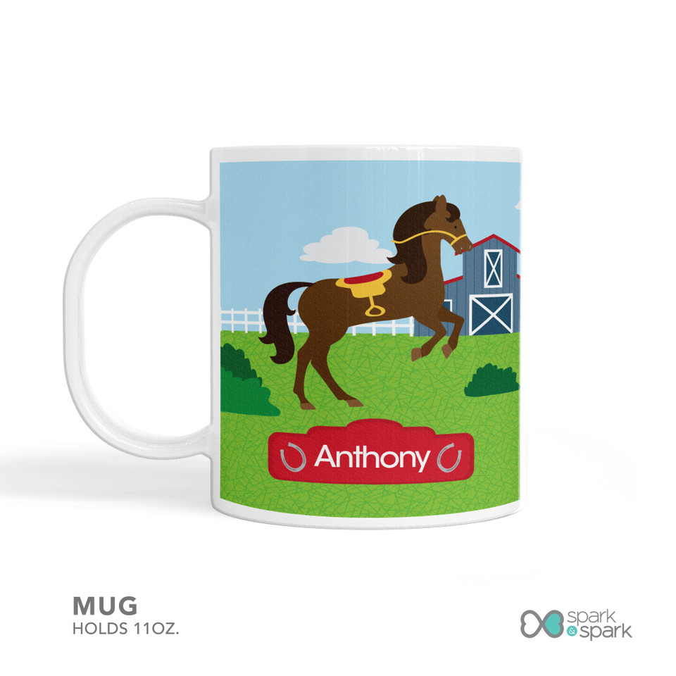 Cute Race Horse Kids Bowl