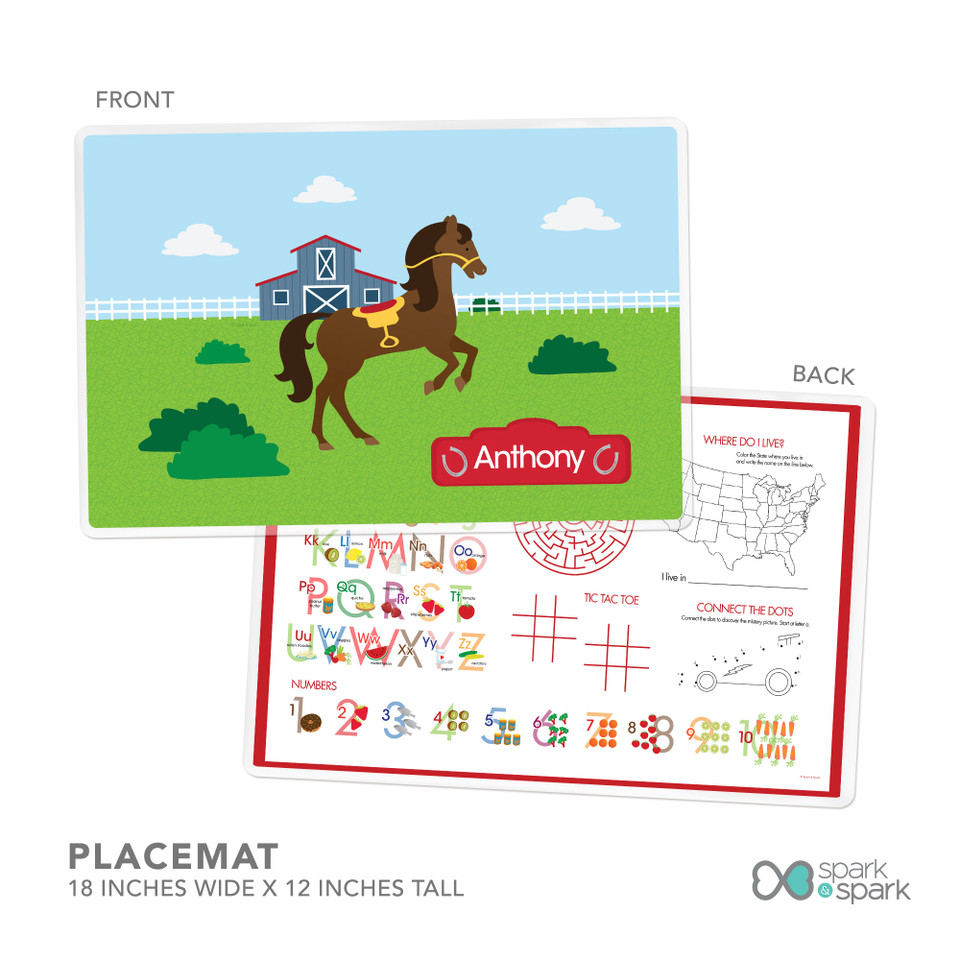 Cute Race Horse Kids Bowl