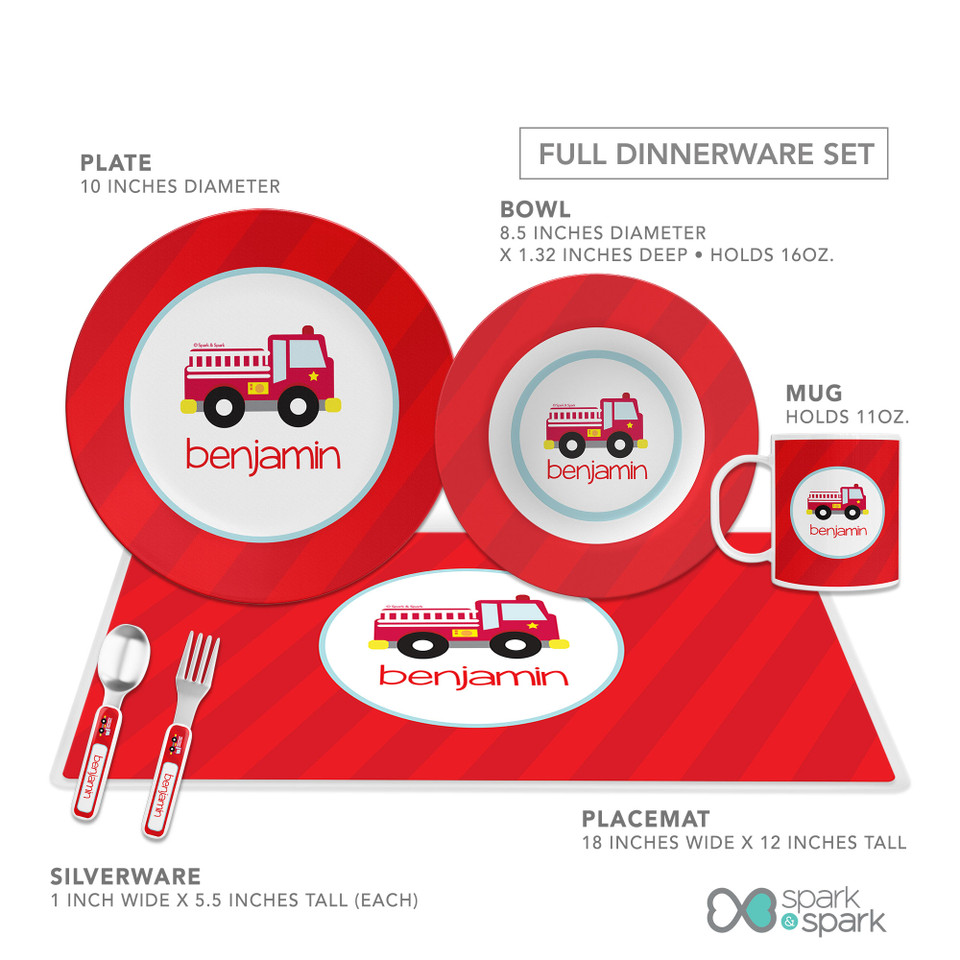 Cute Little Fire Truck Kids Bowl