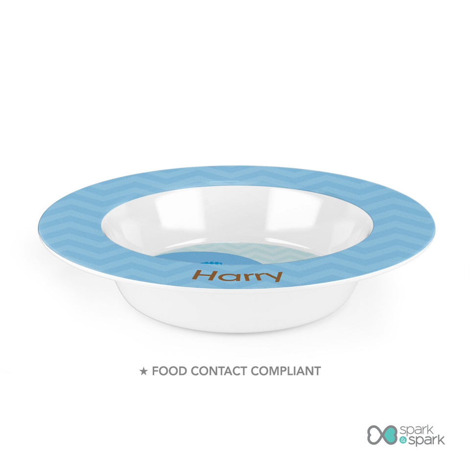 Blue Baby Elephant Kids Bowl