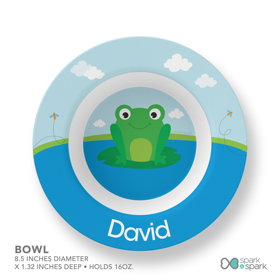 Cute Smiley Frog Kids Bowl