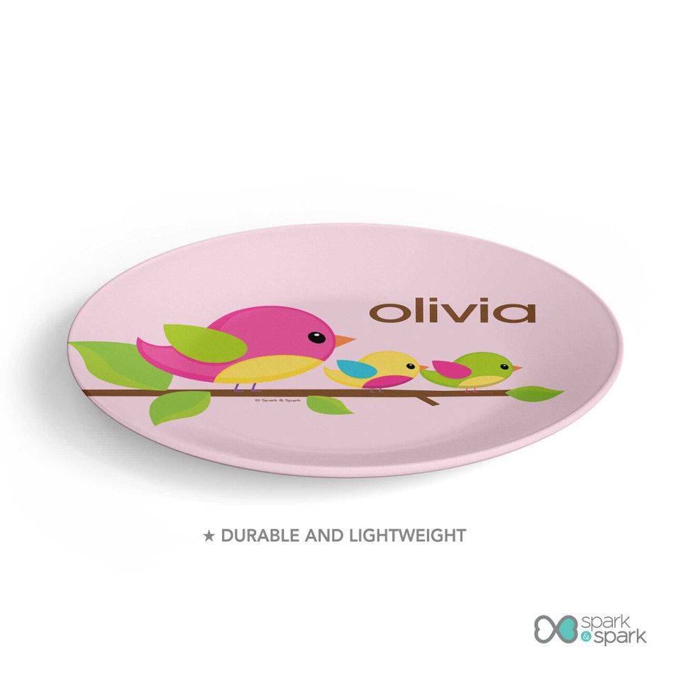 Singing Birds Custom Plate for Girls