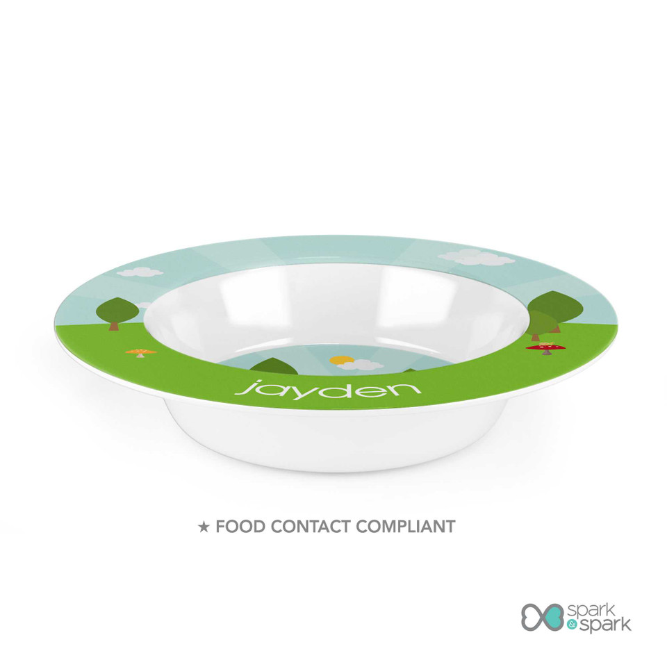 Cute Animals In The Forest Kids Plate