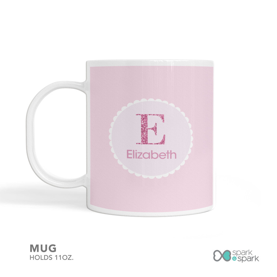 A Shiny Pink Letter Kids Plate