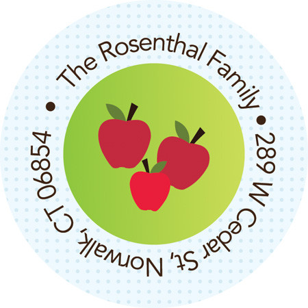 Big dotted apple tree label