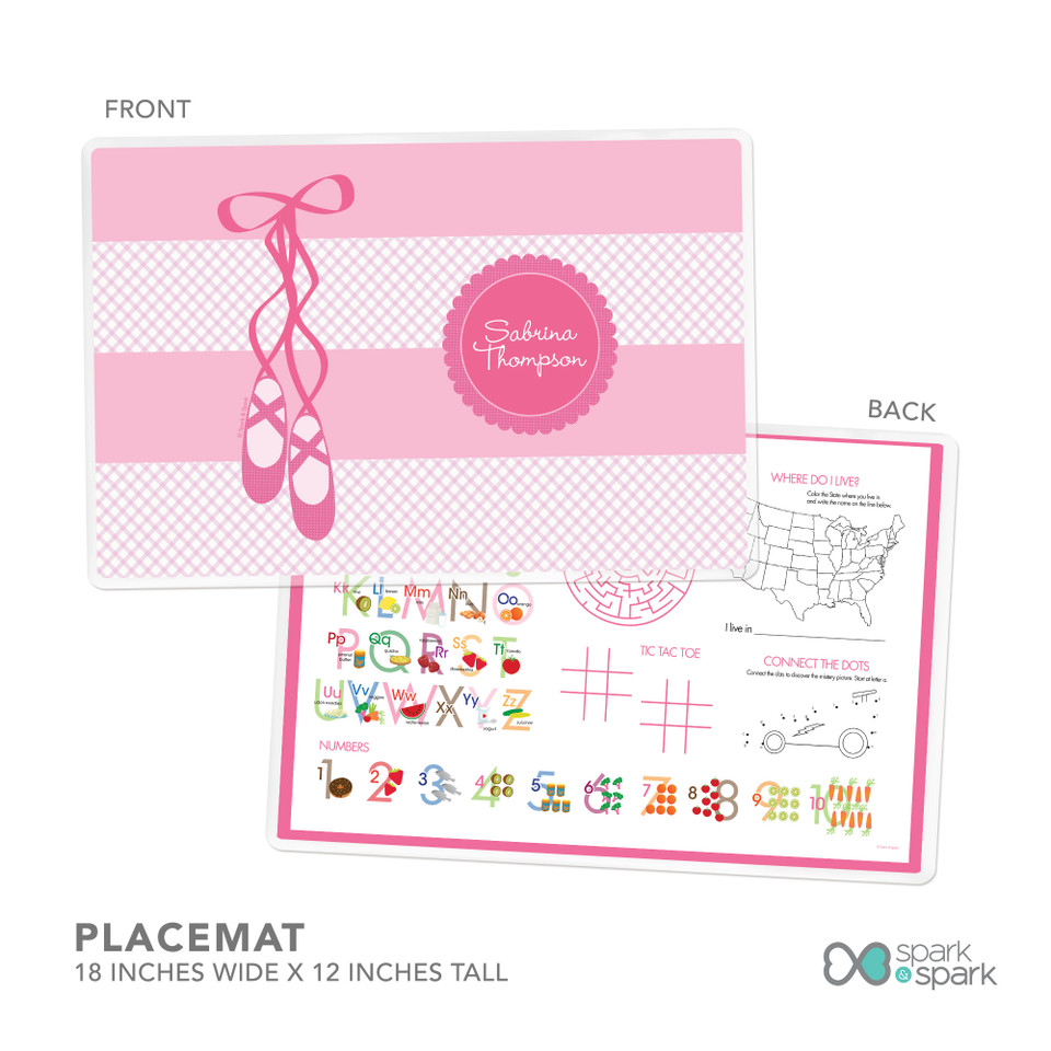 My Ballerina Shoes Kids Placemat